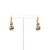 Medium Double Stone Leverback Earrings in "On a Clear Day" - Yellow Gold