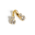 Medium Double Stone Leverback Earrings in "On a Clear Day" - Yellow Gold