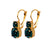 Medium Double Stone Leverback Earrings- "Emerald Green" *Custom*