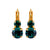 Medium Double Stone Leverback Earrings- "Emerald Green" *Custom*