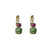 Medium Double Stone Leverback Earrings- "Festival" *Custom*