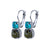 Medium Classic Two-Stone Leverback Earrings in "Deep Forest" *Custom*