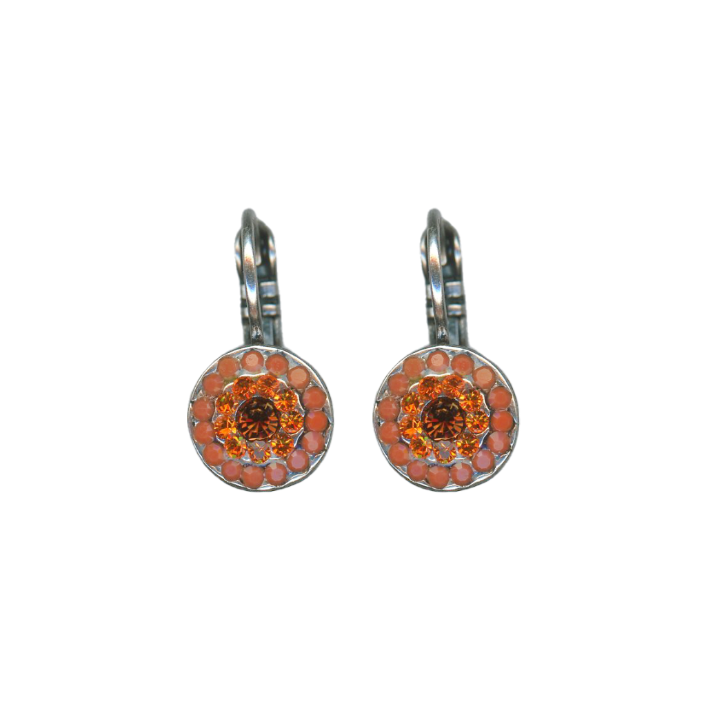 Small Pavé Leverback Earrings in "Pumpkin Spice" *Custom*