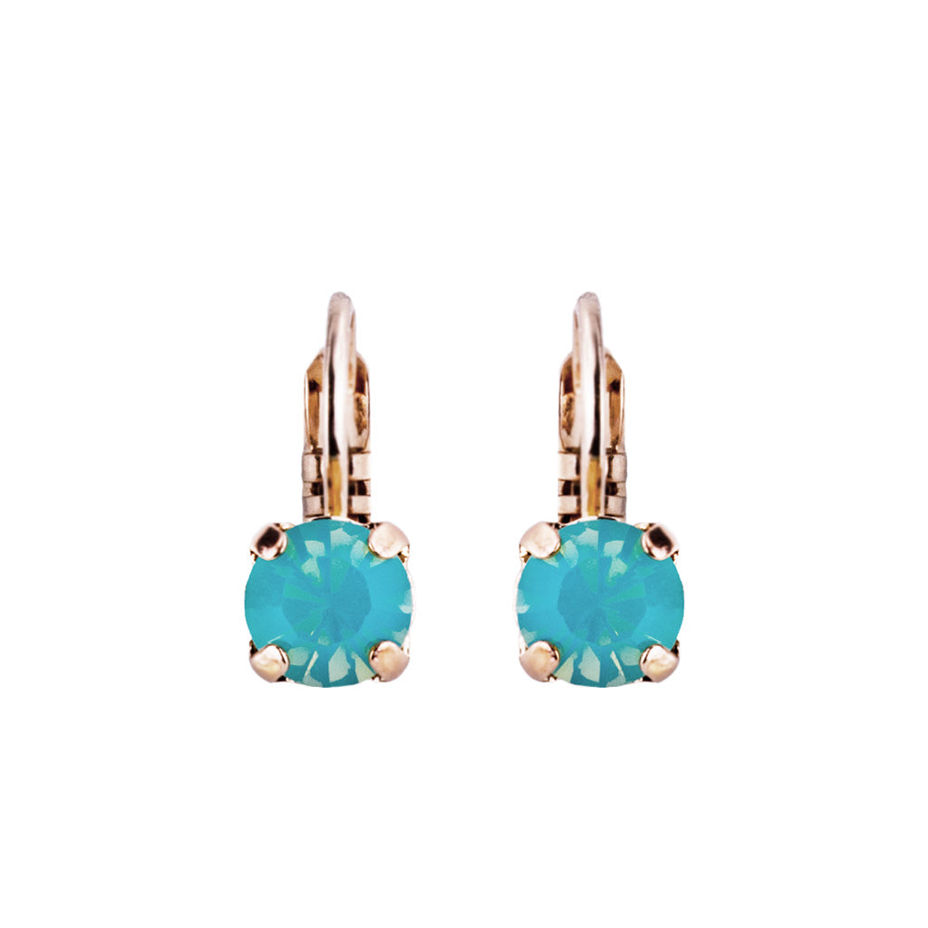 Petite Single Stone Leverback Earrings in Pacific Opal *Custom*