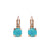 Petite Single Stone Leverback Earrings in Pacific Opal *Custom*