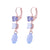 Petite Emerald Leverback Earrings with Briolette in "Lavender Fields" *Custom*
