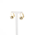 Medium Leverback Earrings in Clear - Yellow Gold