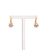 Medium Leverback Earrings in Clear - Yellow Gold