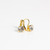 Medium Leverback Earrings in Clear - Yellow Gold