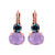 Medium Oval Classic Leverback Earrings in "Violet" *Custom*