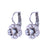Petite Cosmos Leverback Earrings in "White Opal"- Rhodium