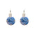 Extra Luxurious Double Stone Earrings in "Bay Blue"  - Rhodium