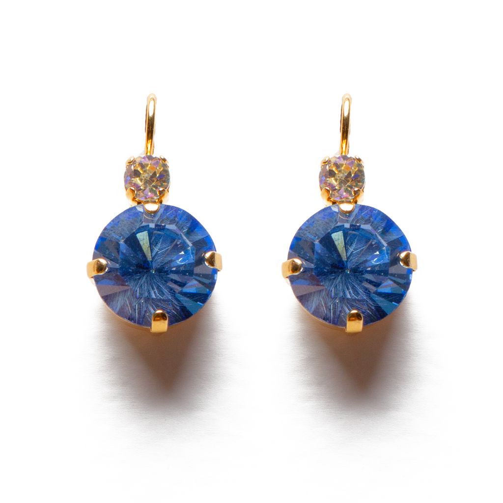 Extra Luxurious Double Stone Earrings in "Bay Blue" *Custom*