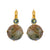 Extra Luxurious Double Stone Leverback Earrings in "Terra" *Custom*