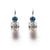 Medium Two-Stone Square Earrings- "Bay Blue" *Custom*