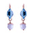 Tetra Leverback Earrings with Drop in "Lavender Fields" *Custom*