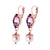 Tetra Leverback Earrings with Drop in "Violet" *Custom*