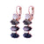 Three Drop Marquise Leverback Earrings in "Nightfall" *Custom*