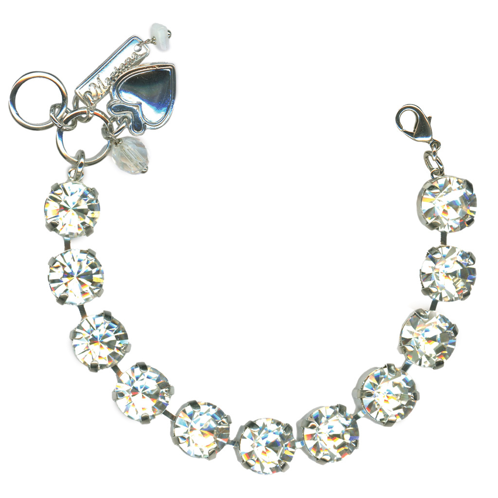 Large Round Bracelet "On a Clear Day" - Rhodium