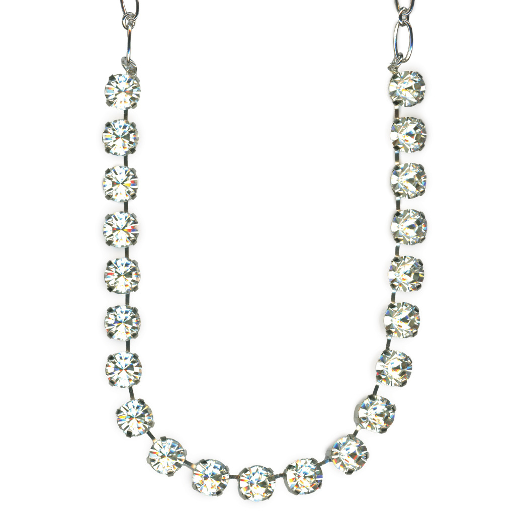 Large Round Necklace in "On a Clear Day"- Rhodium