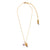 Mineral Stone Charm Pendant in "Amethyst Quartz" - Yellow Gold