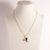 Mineral Stone Charm Pendant in "Amethyst Quartz" - Yellow Gold