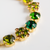 Large Pansy Element Bracelet in "The Green Room" - Yellow Gold