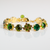 Large Pansy Element Bracelet in "The Green Room" - Yellow Gold