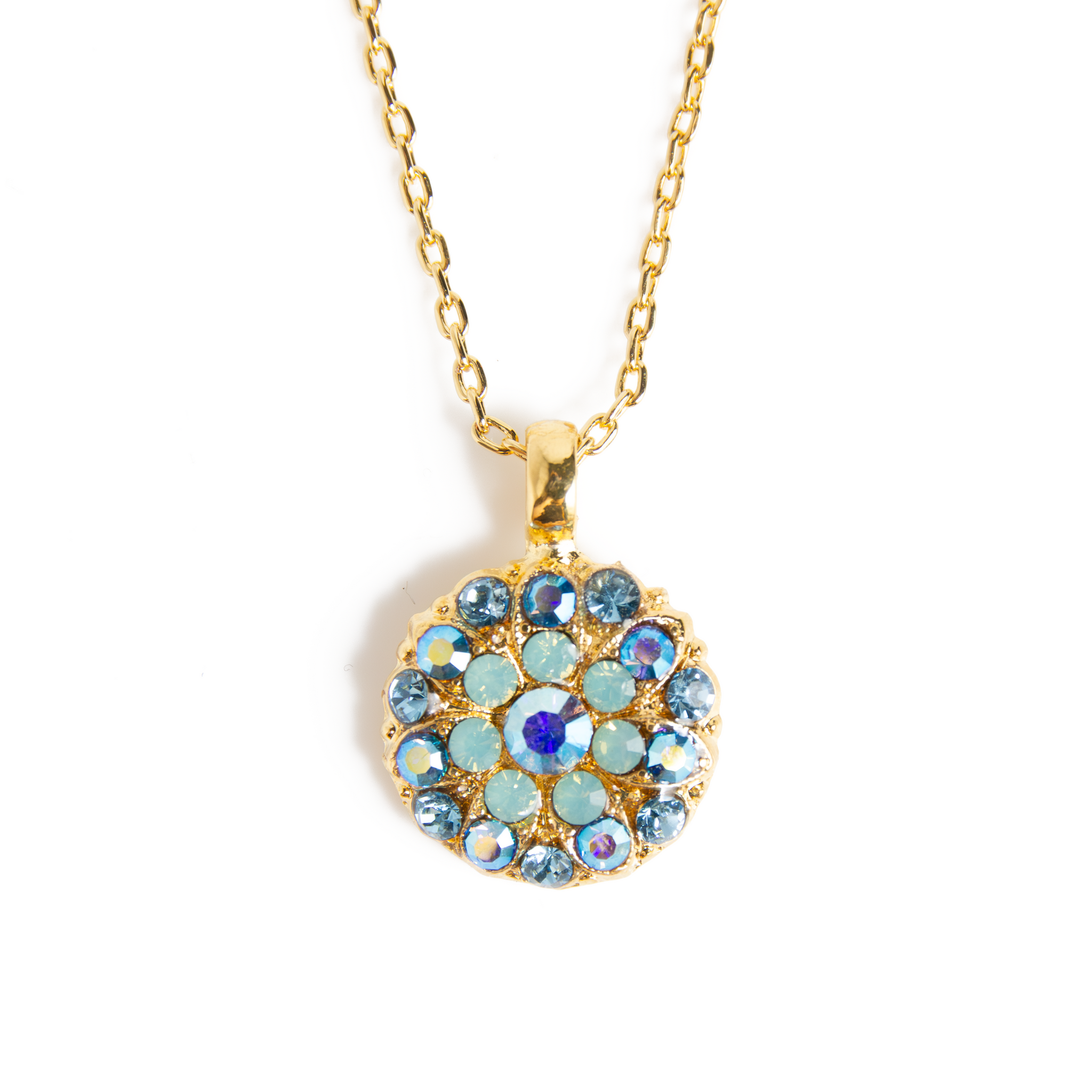 Guardian Angel Pendant "Light Blue" - Yellow Gold