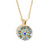 Guardian Angel Pendant "Light Blue" - Yellow Gold