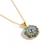 Guardian Angel Pendant "Light Blue" - Yellow Gold