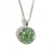 Guardian Angel Birthstone Pendant in "Aurora Borealis Peridot" - Rhodium