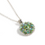 Guardian Angel Birthstone Pendant in "Aurora Borealis Peridot" - Rhodium