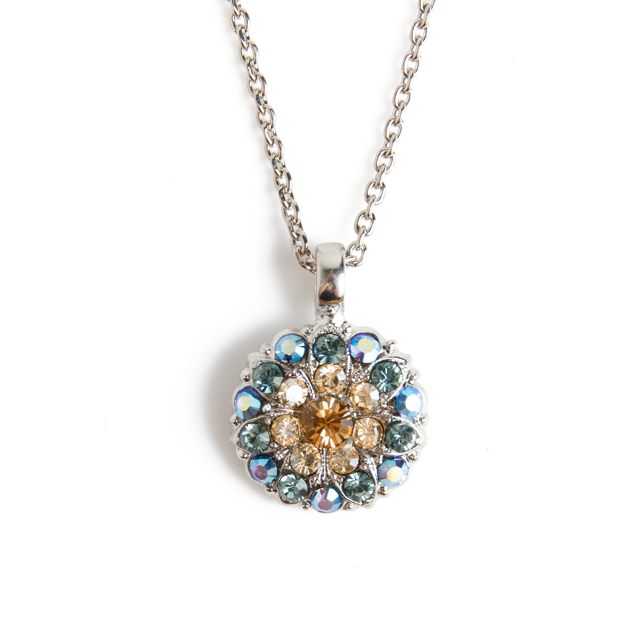 Guardian Angel Pendant "Moon Drops" - Rhodium