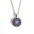 Guardian Angel Pendant in "Lavender Fields" - Rhodium