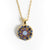 Guardian Angel Pendant in "Lavender Fields" - Yellow Gold