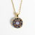 Guardian Angel Pendant in "Lavender Fields" - Yellow Gold