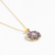 Guardian Angel Pendant in "Lavender Fields" - Yellow Gold