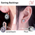 Medium Blossom Leverback Earrings in "Tuxedo" - Yellow Gold