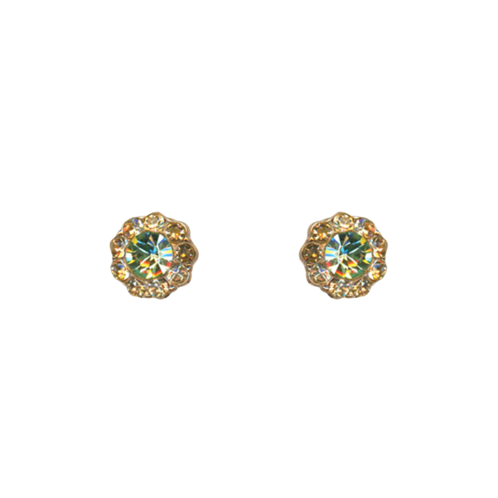 Medium Flower Post Earrings in "Ivy Villa" - Yellow Gold