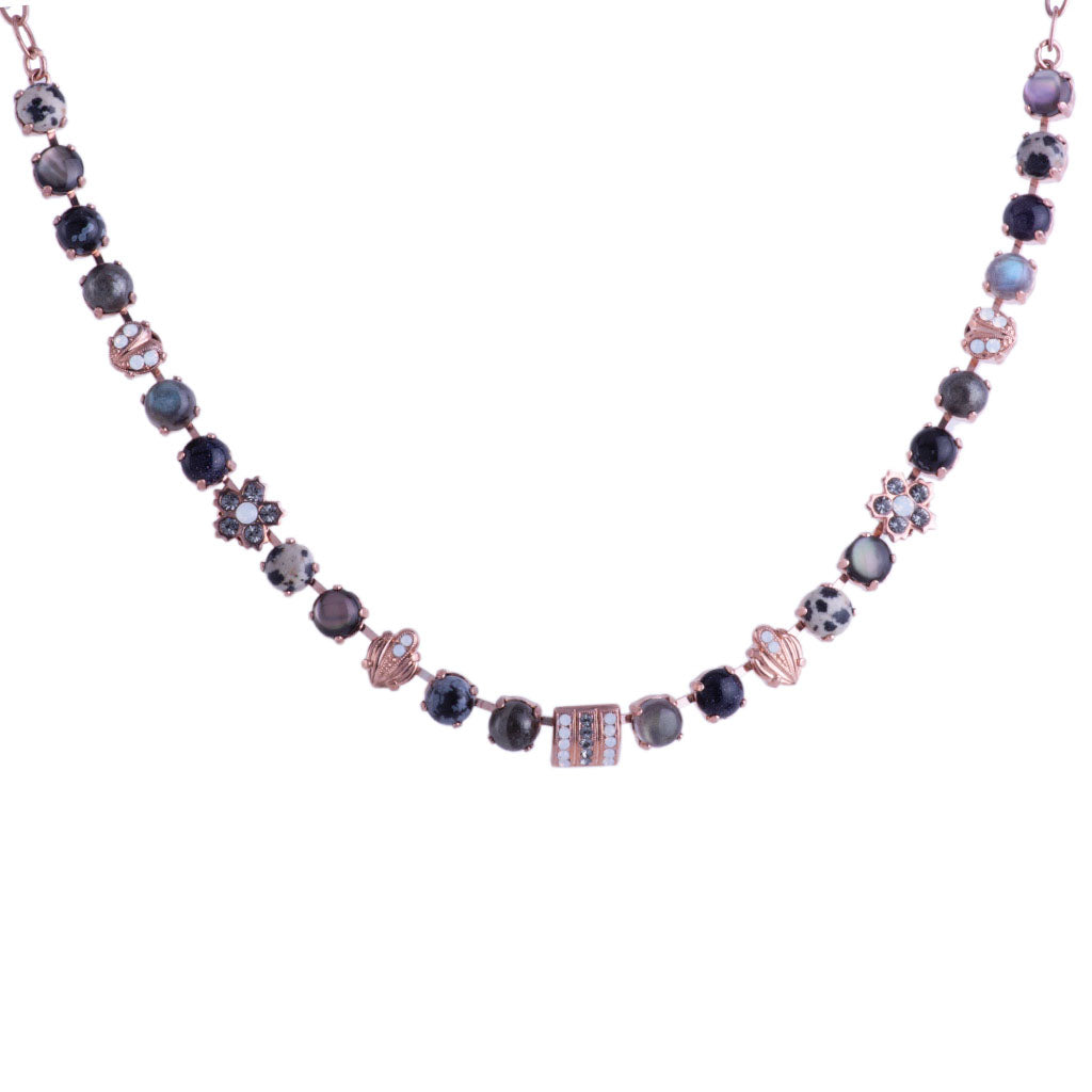 Medium Holly Necklace with Minerals in "Nightfall" *Custom*