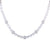 Medium Pavé Necklace in "White Opal"- Rhodium