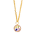 Mixed Stone Medallion Pendant in "Polka-Dot Bikini" - Yellow Gold