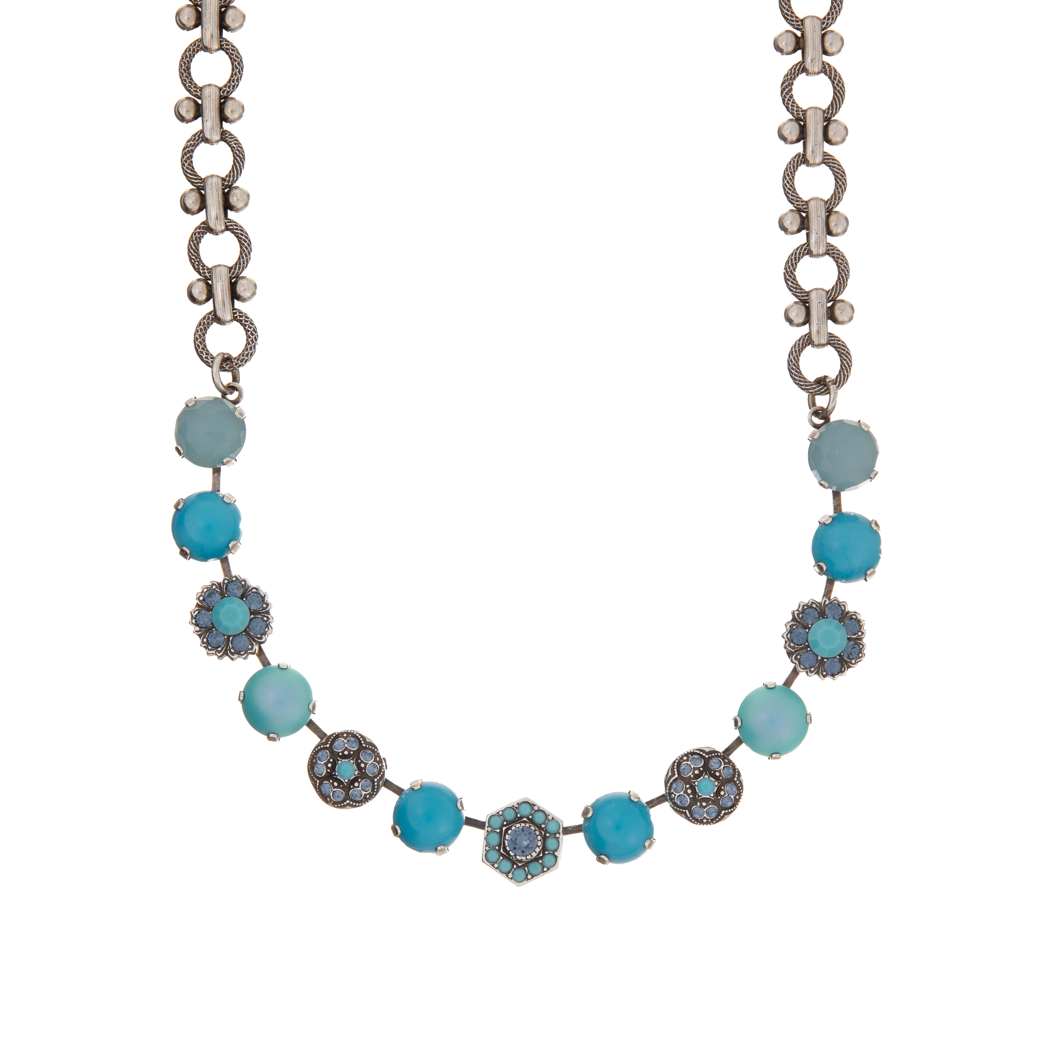 Large Cluster Necklace in "Crystal Blue" *Custom*