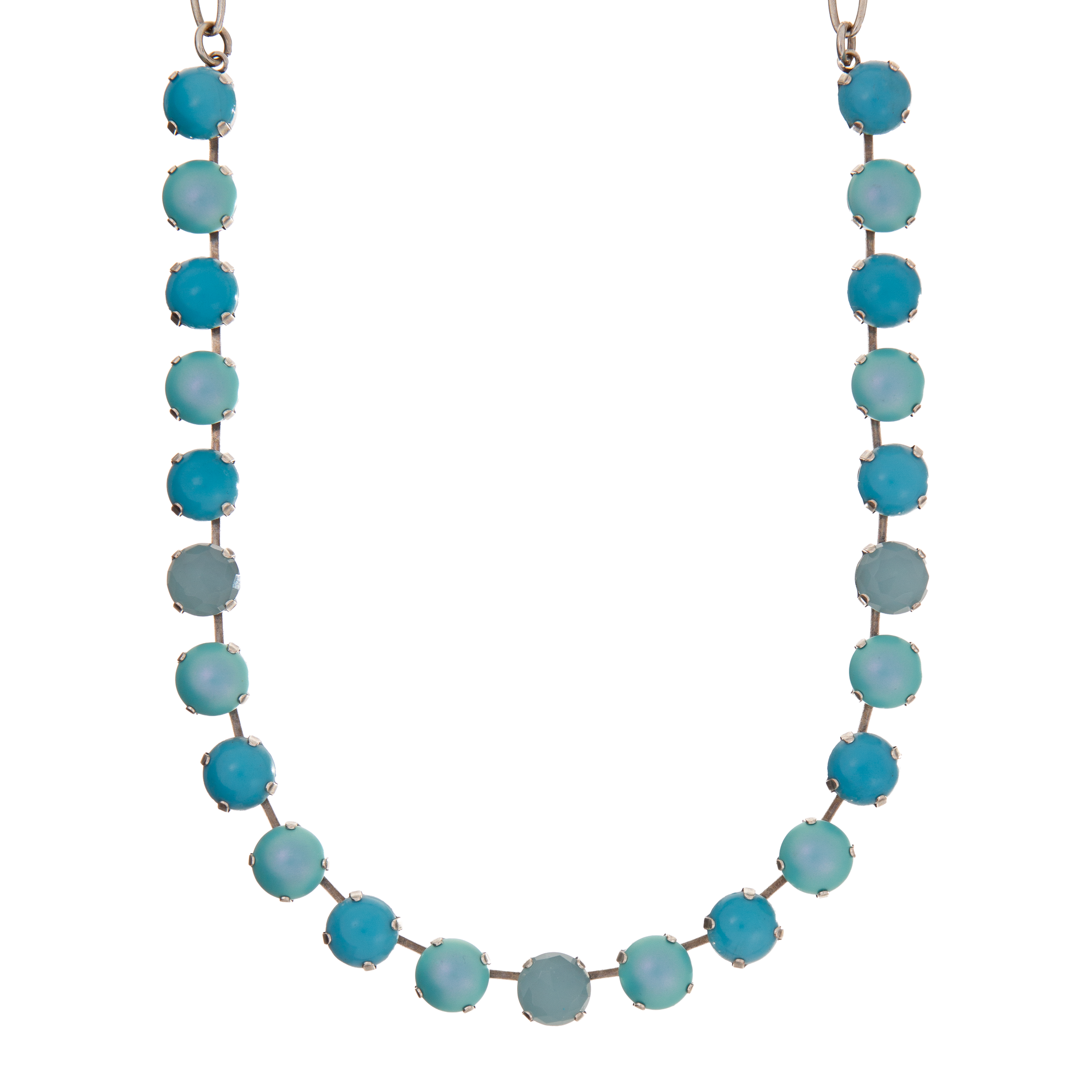 Large Round Necklace in "Crystal Blue" *Custom*