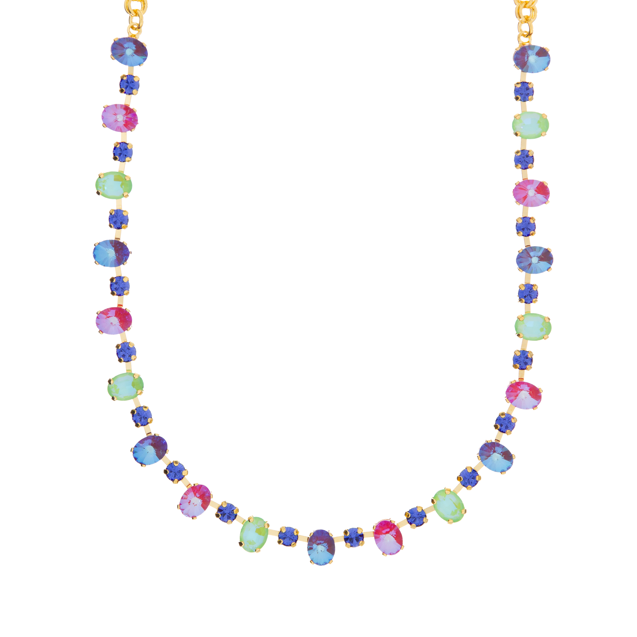 Small Oval and Round Necklace in "Polka-Dot Bikini" *Custom*