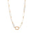 Petite Rectangle Pendant with Paperclip Chain in "Golden Shadow" *Custom*