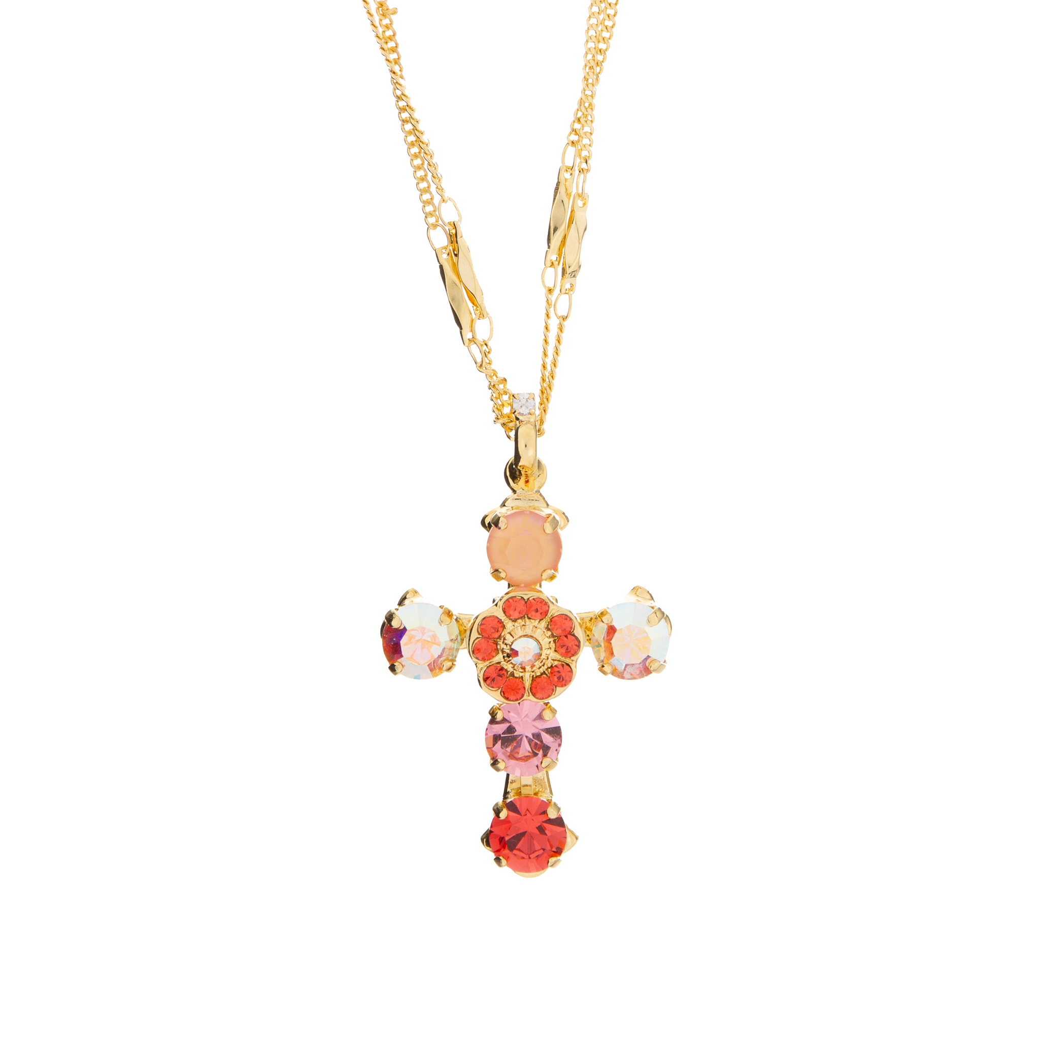 Flower Cross Pendant in "Sunset Drive-In" *Custom*