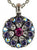 Guardian Angel Birthstone Pendant in "Purple Fuchsia" - Rhodium