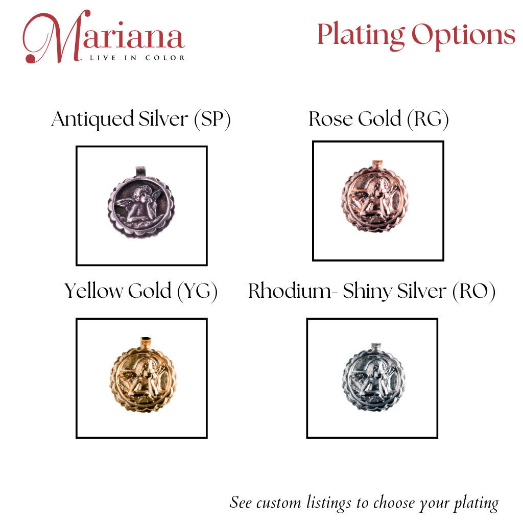 Medium Everyday Post Earrings in "Capri Blue" Rhodium Mariana USA